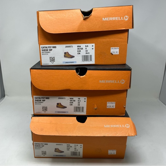 Merrell Men's Catalyst Mid Suede Waterproof Boots Butternut - Picture 7 of 7